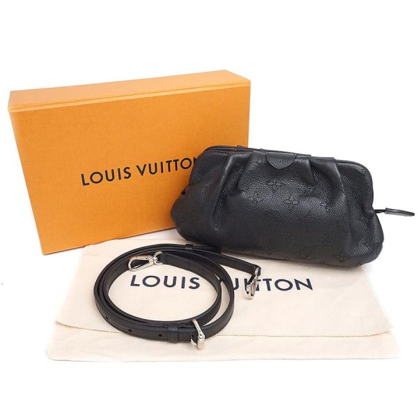 2 Louis Vuitton Scala Mini Pouch Diagonal Hanging Mahina Noir Black