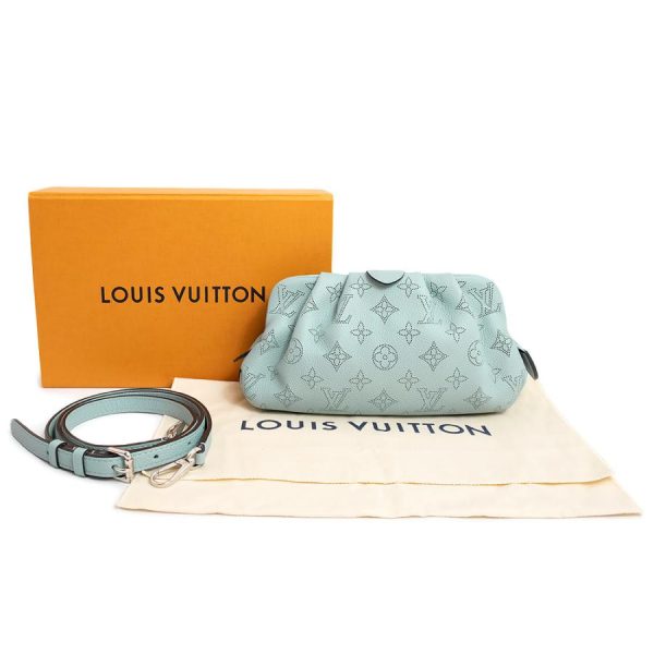 2 Louis Vuitton Scala Mini Shoulder Bag Mahina Leather Veil Blue