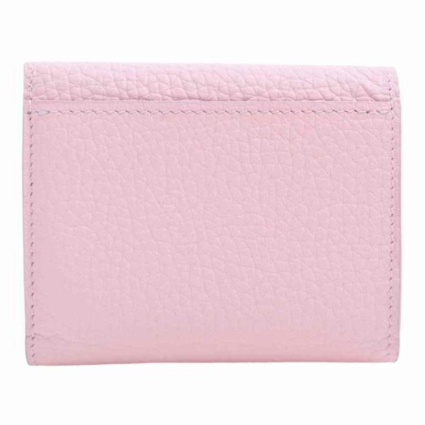 2 Louis Vuitton Taurillon Portefeuille Capucines Xs Tri fold Compact Wallet Pink Leather