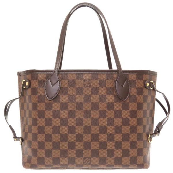 2 Louis Vuitton Neverfull PM Damier Tote Bag Brown Gold