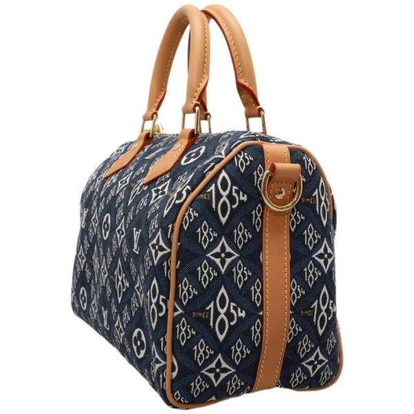 2 Louis Vuitton 2 Way Handbag Monogram Jacquard Speedy Bandouliere Blue