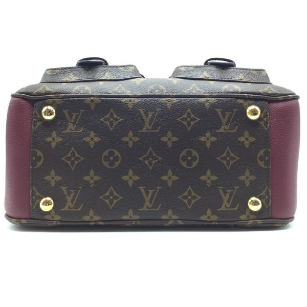 2 Louis Vuitton Manhattan Handbag Monogram Bordeaux Gold Hardware