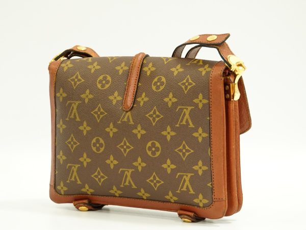 2 Louis Vuitton Sac Vendome Monogram Shoulder Bag Handbag Brown