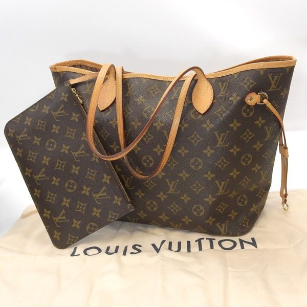 2 Louis Vuitton Monogram Neverfull MM Tote Bag