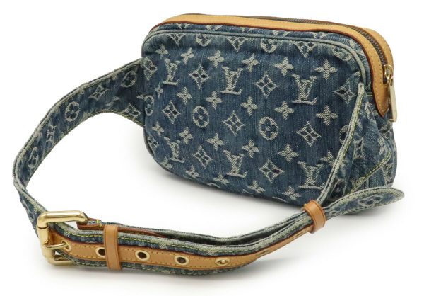 2 Louis Vuitton Monogram Denim Bum Bag Waist Bag Body Bag