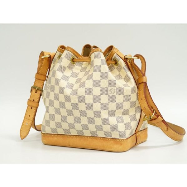 2 Louis Vuitton Pochette Noe BB Damier Azur Shoulder Bag White