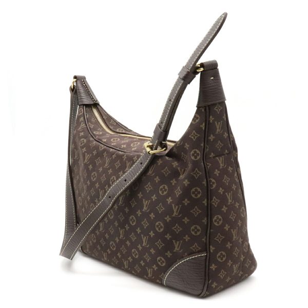 2 Louis Vuitton Monogram Minilan Boulogne Shoulder Bag One Shoulder Shawl Ebene Brown