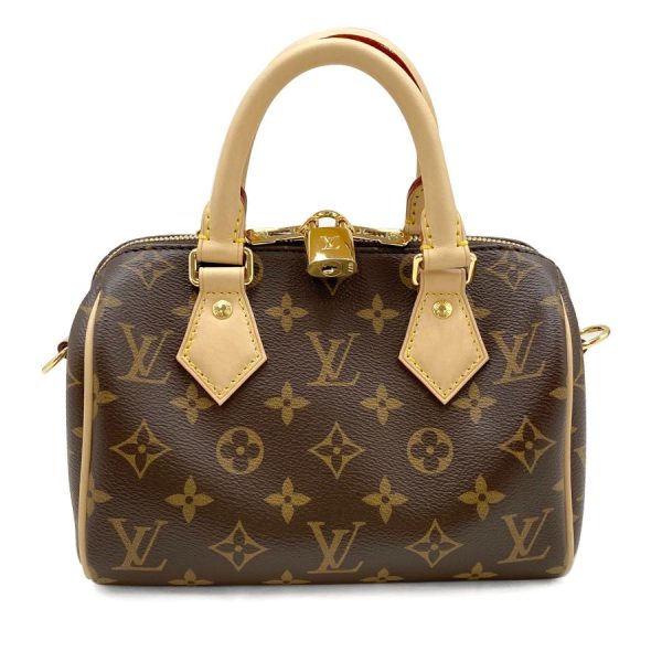 2 Louis Vuitton Speedy Bandouliere Monogram Shoulder Bag Canvas Noir Gold