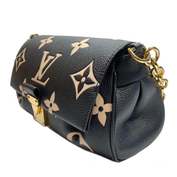 2 Louis Vuitton Shoulder Bag Favorite NM Black Leather