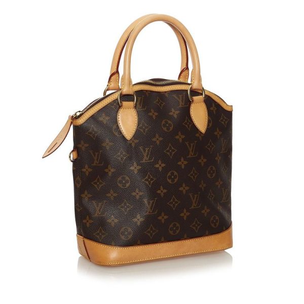 2 Louis Vuitton Monogram Lockit Handbag Brown PVC Leather