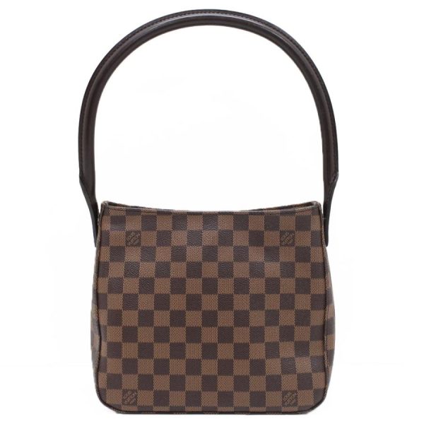 2 Louis Vuitton Looping MM Shoulder Bag Damier Ebene Canvas Gold Hardware