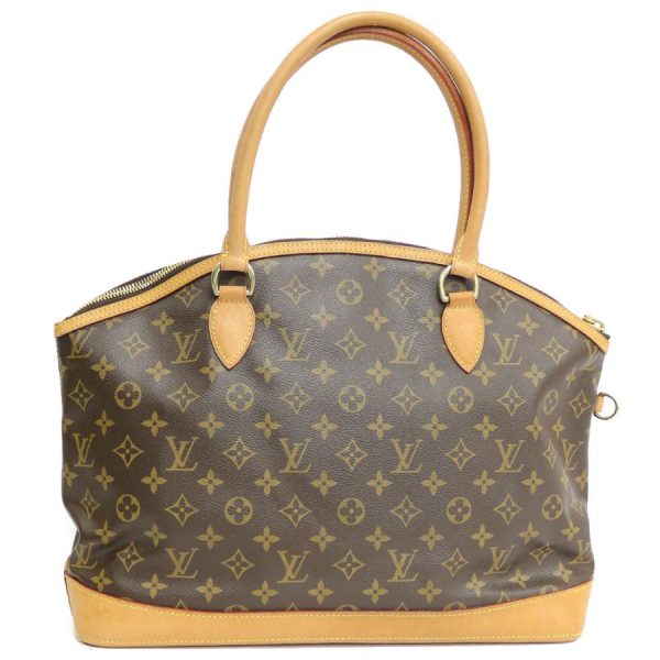 3 Louis Vuitton Handbag Monogram Lockit Horizontal Canvas Brown