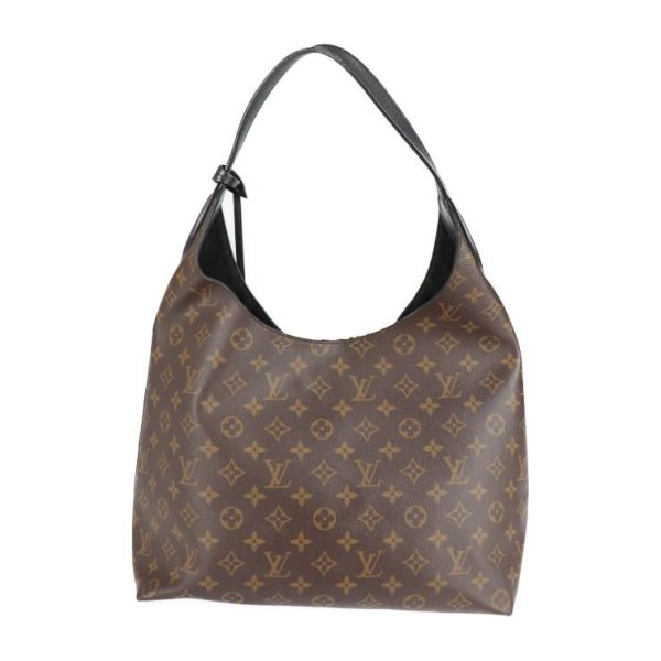 3 Louis Vuitton Flower Hobo Shoulder Bag Monogram Canvas Leather Brown