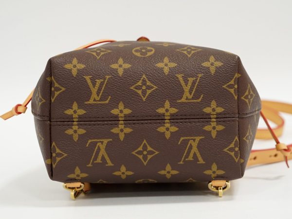 3 Louis Vuitton Montsouris BB Monogram Rucksack Backpack Brown