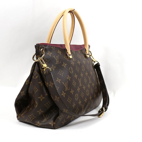 3 Louis Vuitton Pallas Handbag Monogram Canvas Brown