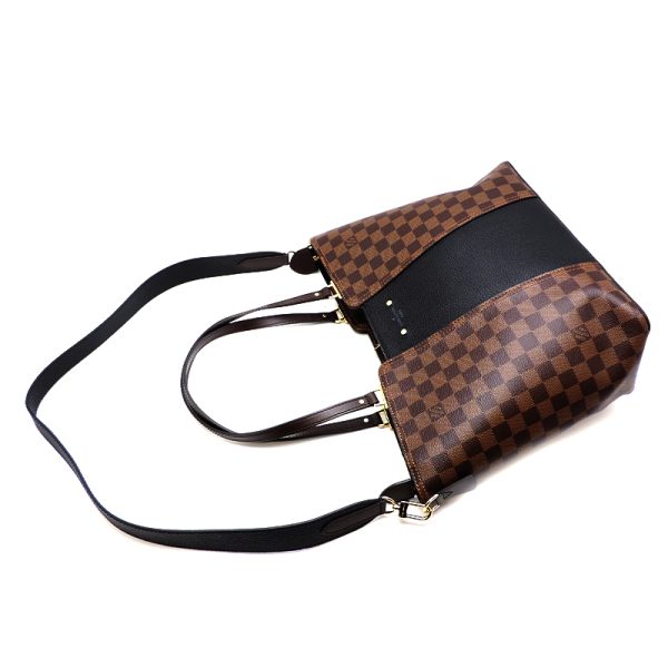 3 Louis Vuitton Damier Jersey 2WAY Tote Bag Brown