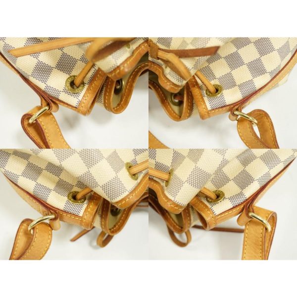 3 Louis Vuitton Pochette Noe BB Damier Azur Shoulder Bag White