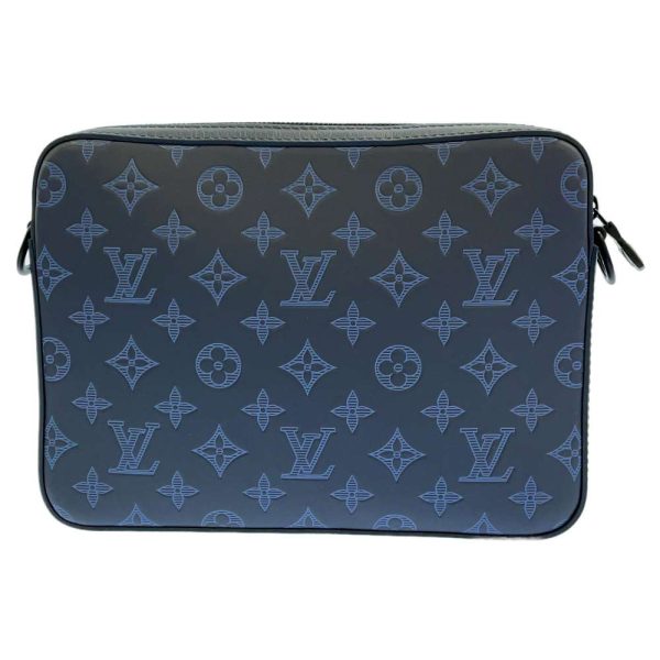 3 Louis Vuitton Shoulder Bag Monogram Shadow Duo Messenger Bag Navy