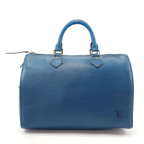 3 Louis Vuitton Handbag Mini Boston Bag Speedy 30 Epi Leather Blue