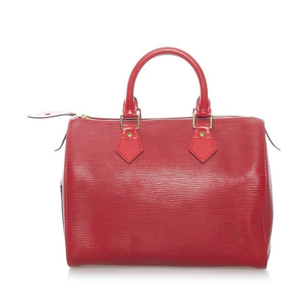 3 Louis Vuitton Epi Speedy 25 Handbag Mini Boston Castilian Red Leather