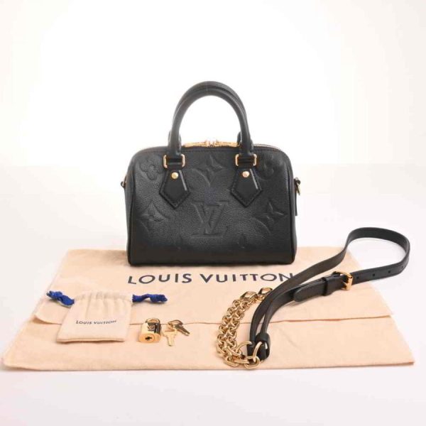 3 Louis Vuitton Amplant Speedy Bandouliere 2 Way Shoulder Bag Black Leather