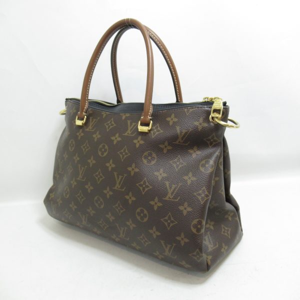 3 Louis Vuitton Pallas 2 Way Shoulder Bag Monogram Pvc coated Canvas Brown