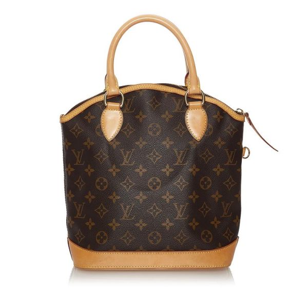 3 Louis Vuitton Monogram Lockit Handbag Brown PVC Leather