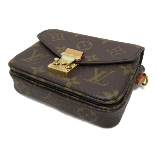 4 Louis Vuitton Shoulder Bag Micro Metis Shoulder Bag Brown Coated Canvas