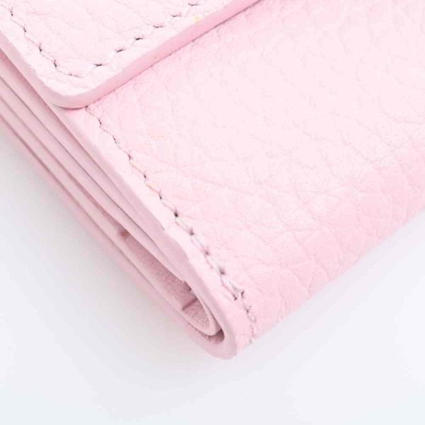 4 Louis Vuitton Taurillon Portefeuille Capucines Xs Tri fold Compact Wallet Pink Leather