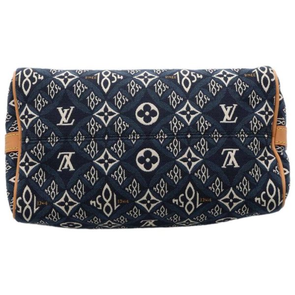 4 Louis Vuitton 2 Way Handbag Monogram Jacquard Speedy Bandouliere Blue