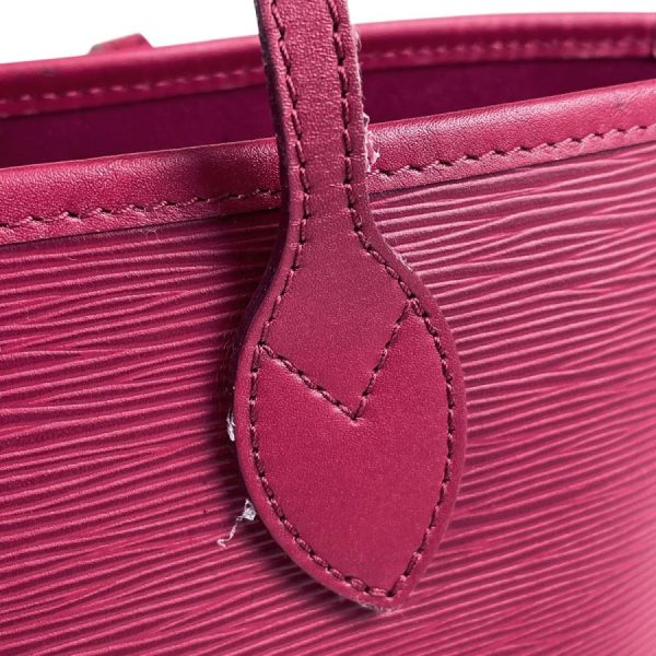 4 Louis Vuitton Neverfull MM Shoulder Bag Handbag Tote Bag Epi Fuchsia Pink