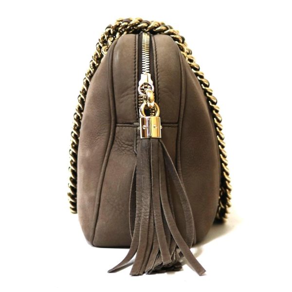 4 Gucci Shoulder Bag Soho Chain Interlocking Brown