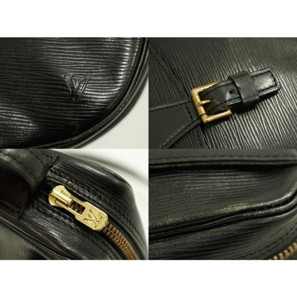 4 Louis Vuitton Genefille Epi Leather Shoulder Bag Pochette Noir Black