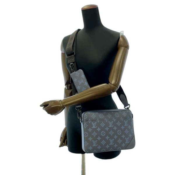 5 Louis Vuitton Shoulder Bag Monogram Shadow Duo Messenger Bag Navy