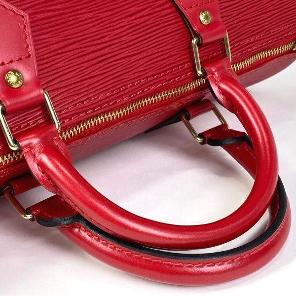 5 Louis Vuitton Speedy 30 Boston Bag Handbag Epi Castilian Red