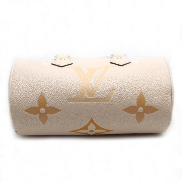 5 Louis Vuitton Papillon BB Monogram Emplant Cream Saffron With Coin Case