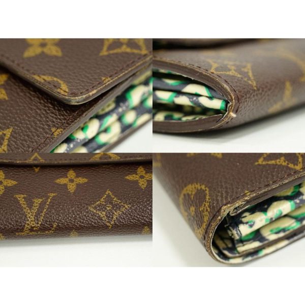 6 Louis Vuitton Portefeuille Sarah Long Wallet Leopard Monogram Brown