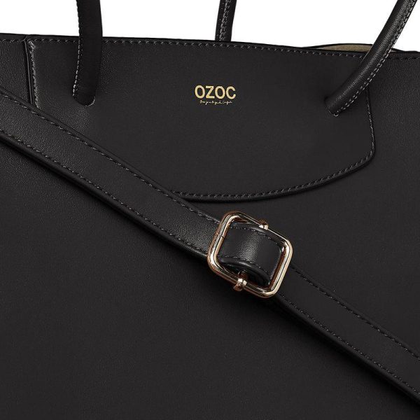 6 Ozok Shoulder Bag Tote Bag Arche 2 Way Bag Black