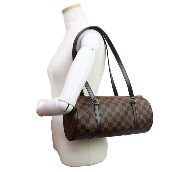 6 Louis Vuitton Damier Ebene Papillon 30 Hand Shoulder Bag Brown