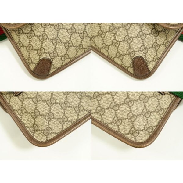 7 Gucci GG Supreme Body Bag Waist Pouch Waist Bag Beige