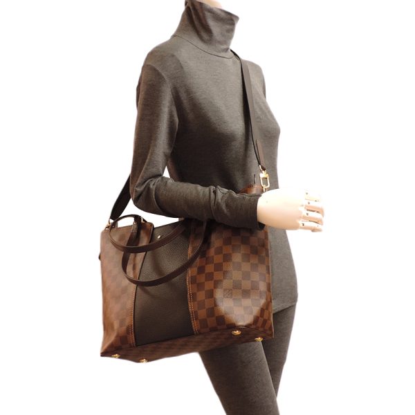 7 Louis Vuitton Damier Jersey 2WAY Tote Bag Brown