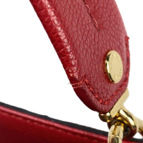 7 Louis Vuitton Spontini 2 Way Shoulder Bag Handbag Monogram Implant Suise Red