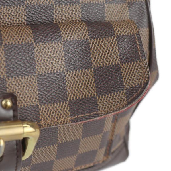 7 Louis Vuitton Knightsbridge Shoulder Bag Handbag Damier Canvas Leather Ebene