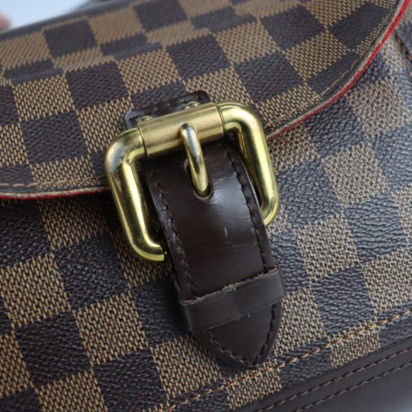 8 Louis Vuitton Knightsbridge Shoulder Bag Handbag Damier Canvas Leather Ebene