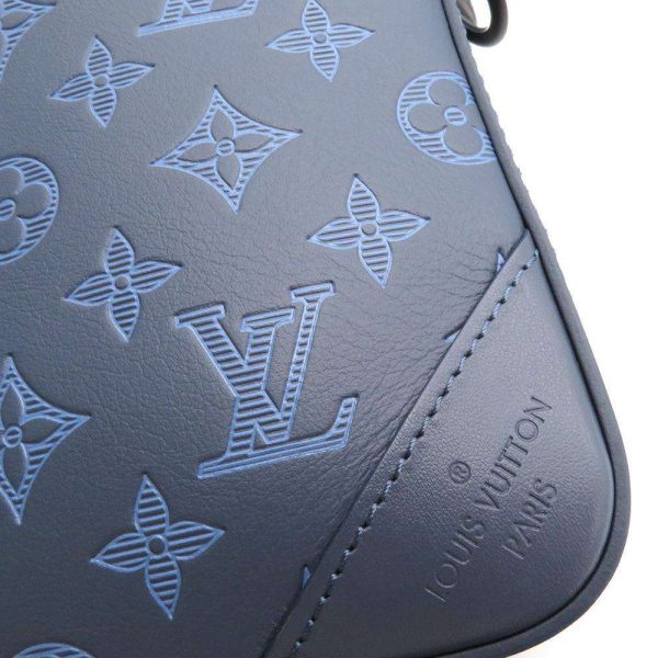 9 Louis Vuitton Shoulder Bag Monogram Shadow Duo Messenger Bag Navy