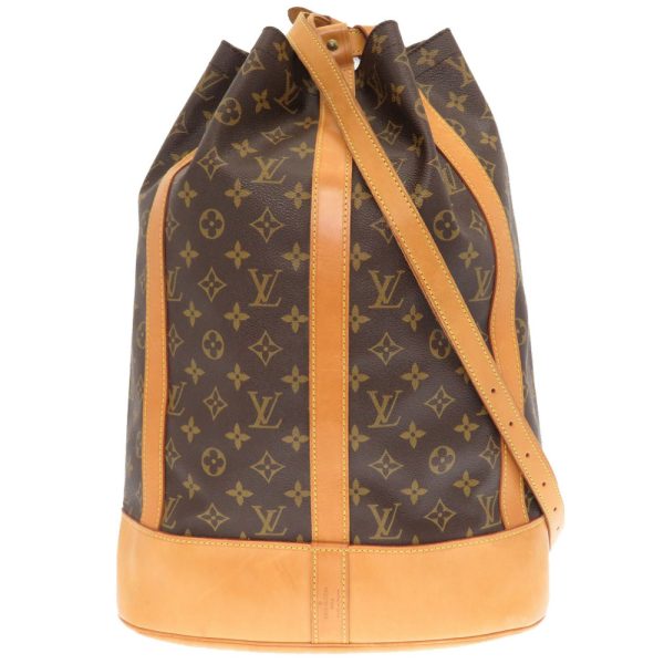 justbag01 Louis Vuitton Monogram Randonne Shoulder Bag LV Brown