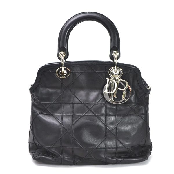 justbag01 Christian Dior Granville Line Cannage Black Lambskin Shoulder Bag