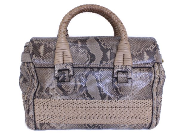 justbag02 Gucci Handbag Python Beige Brown Leather Cadena with Key