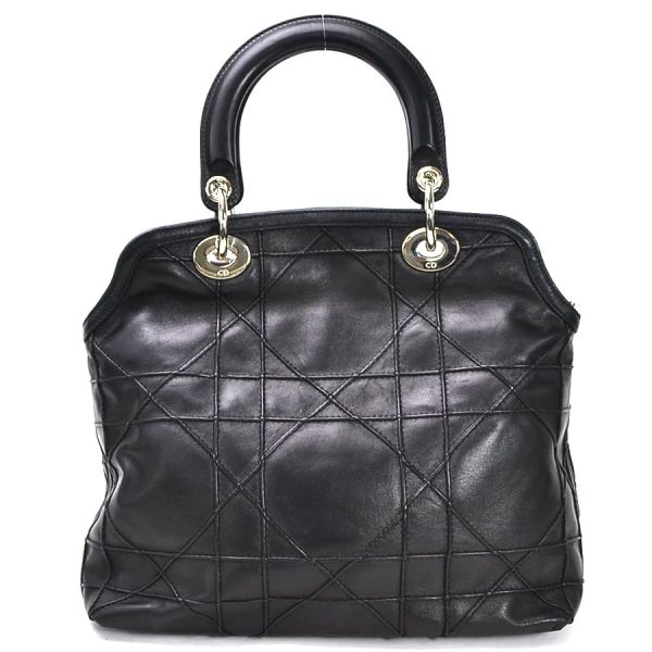 justbag02 Christian Dior Granville Line Cannage Black Lambskin Shoulder Bag