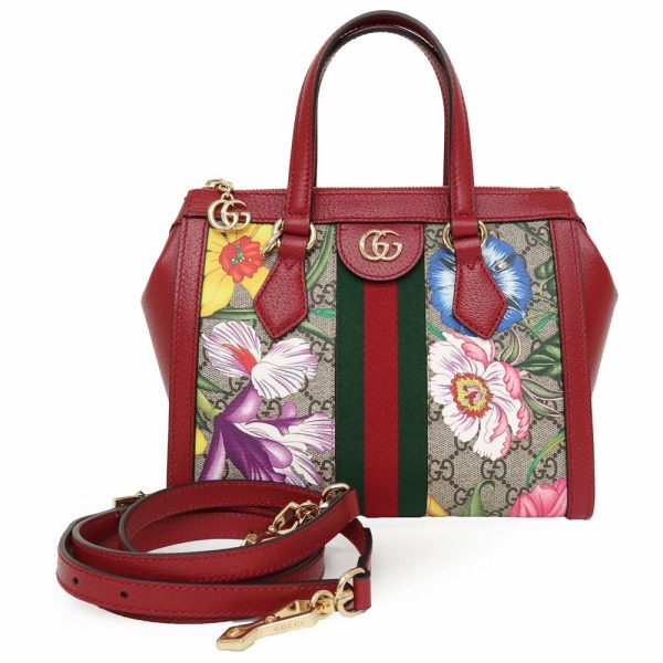 justbag02 Gucci GG Supreme Canvas Flora 2way Bag Shoulder Bag Red